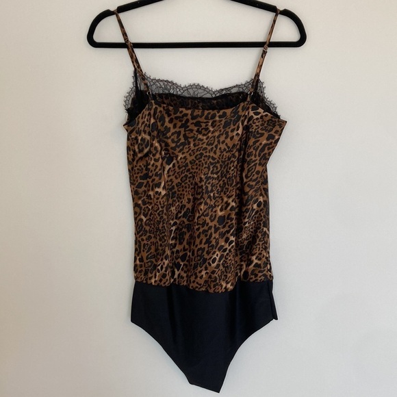 NWOT Cami NYC Romy Lace Trimmed Leopard Bodysuit - Picture 8 of 11